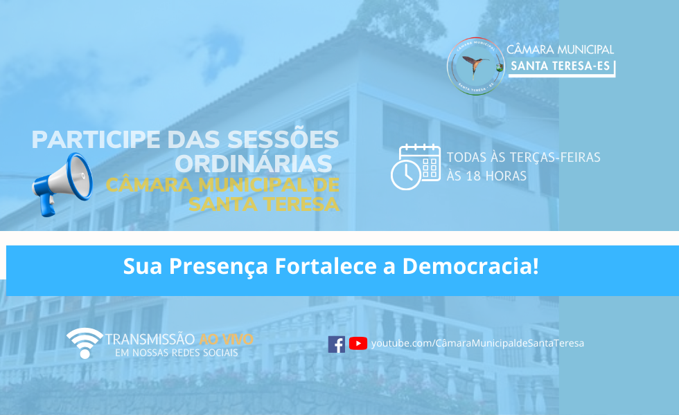 PARTICIPE DAS SESSÕES ORDINÁRIAS